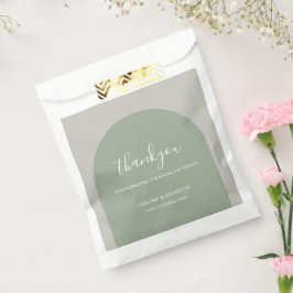 Sacolinha Elegant Boho Sage Green Arch Thank You Wedding