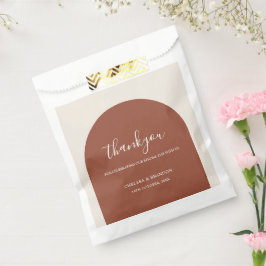 Sacolinha Elegant Boho Terracotta Arch Thank You Wedding