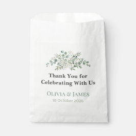 Sacolinha Elegant Botanical Wedding Favor Bags