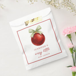 Sacolinha Elegant Merry Little Christmas Baby Shower