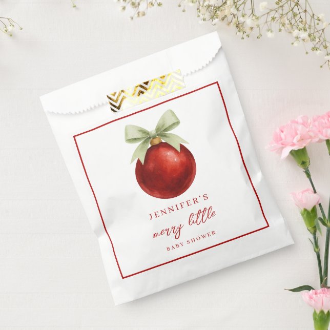 Sacolinha Elegant Merry Little Christmas Baby Shower (Selado)