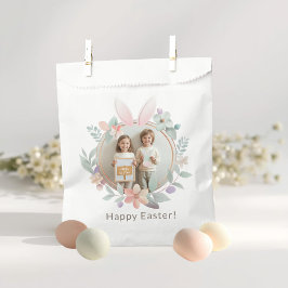 Sacolinha Elegant Pastel Easter Photo Favor Bags