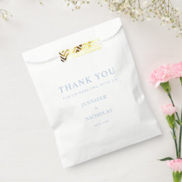 Sacolinha Elegant Powder Blue Thank You Wedding