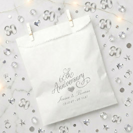 Sacolinha Elegant Script 60th Diamond Wedding Anniversary