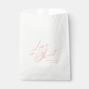 Sacolinha Elegante "Amor é Doce" Bolsas De Casamento