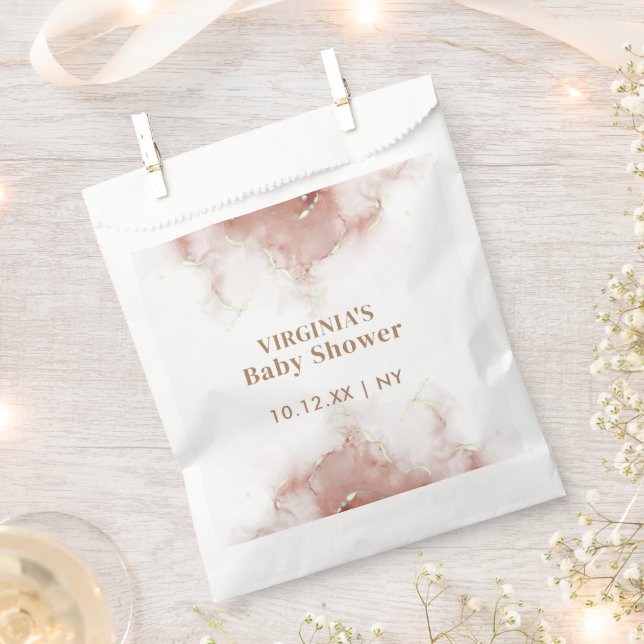 Sacolinha Elegante Boho Watercolor Agate Chá de fraldas Dour (Cortado)