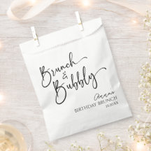 Elegante Brunch e Bubble Birthday Partido Brunch