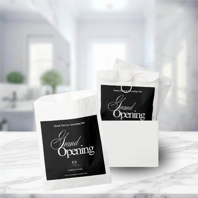 Sacolinha Elegante caligrafia do logotipo comercial preto Ob (Criador carregado)