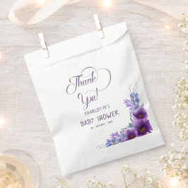 Sacolinha Elegante Chá de fraldas de Flor Puro de Aquarela