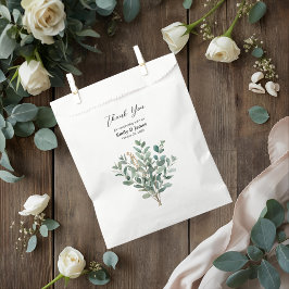 Sacolinha Elegante Eucalyptus Greenery Favor Bag