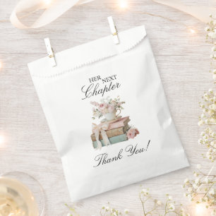Sacolinha Elegante Floral Seu Próximo Capítulo Chá de Noiva 