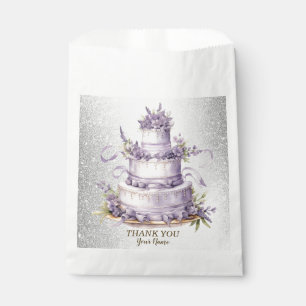 Sacolinha Elegante Floral Watercolor de Lavanda de Bolo do P