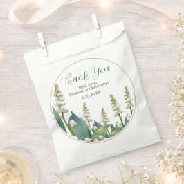 Sacolinha Elegante Lily do Casamento do Vale Obrigado