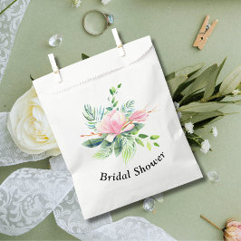 Sacolinha Elegante Magnolia Rosa Chá de panela de Aquarela