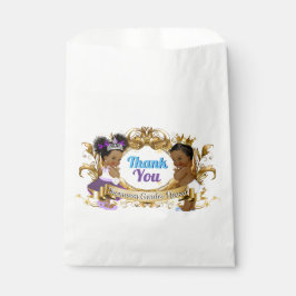 Sacolinha Elegante Real Africano Gênero Revela Roxo e Azul