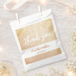 Sacolinha Elegante Shiny Dourada Casamento Glitter Favor Bag