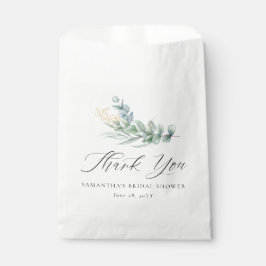 Sacolinha Elegante Verde Botânico Berries Dourados Obrigado