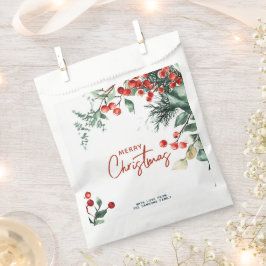 Sacolinha Elegante Winter Greenery Feliz Natal