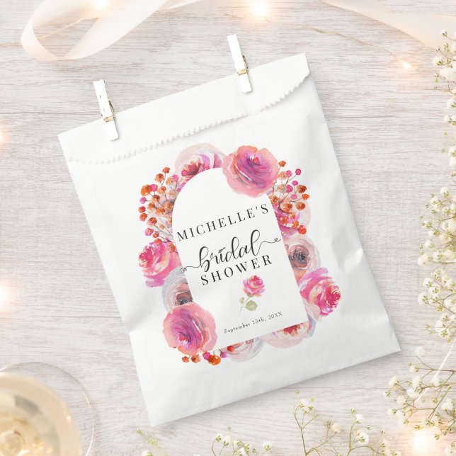 Sacolinha Elegantes Flores Silvestres | Chá de Noiva Boho (Cortado)
