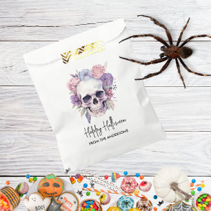 Sacolinha Elegantes guloseimas góticas de Halloween com flor