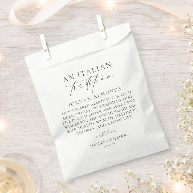 Sacolinha Ellesmere Uma Tradição Italiana Sugeriu Amêndoas (Cortado)