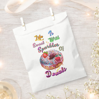 Sacolinha Embalagem Da Vida É Doce Com Faíscas De Donuts