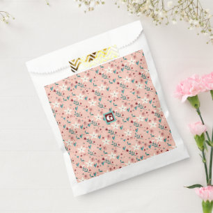 Sacolinha Embalagem Doméstica Floral Rosa Elegante