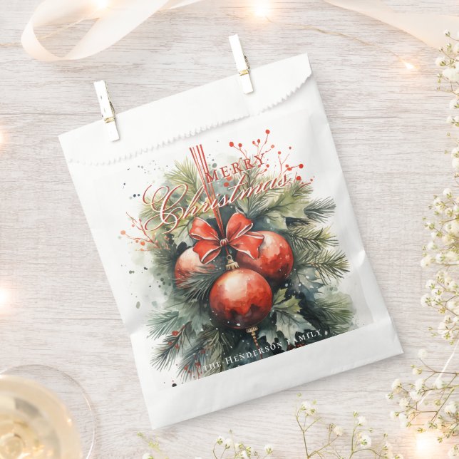 Sacolinha Encantador Mistura de Natal Moderna de Aquarela (Cortado)