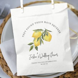 Sacolinha Encontrado o Chá de casamento de Lemon de Aquarela
