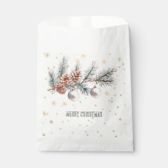 Sacolinha Enfeites de pinha de árvore de Natal   (Frente)