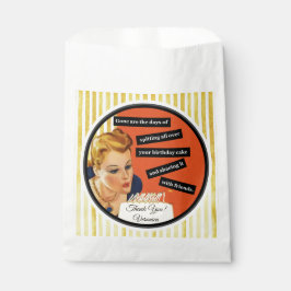 Sacolinha Engraçada Vintage Birthday Rapariga Soprando Velas