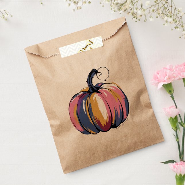 Sacolinha Engraçado Leopardo Pumpkin Queda no Halloween (Selado)