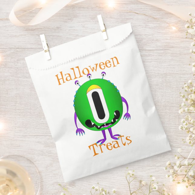 Sacolinha Engraçado, Monstro, Guloseimas de Halloween (Cortado)