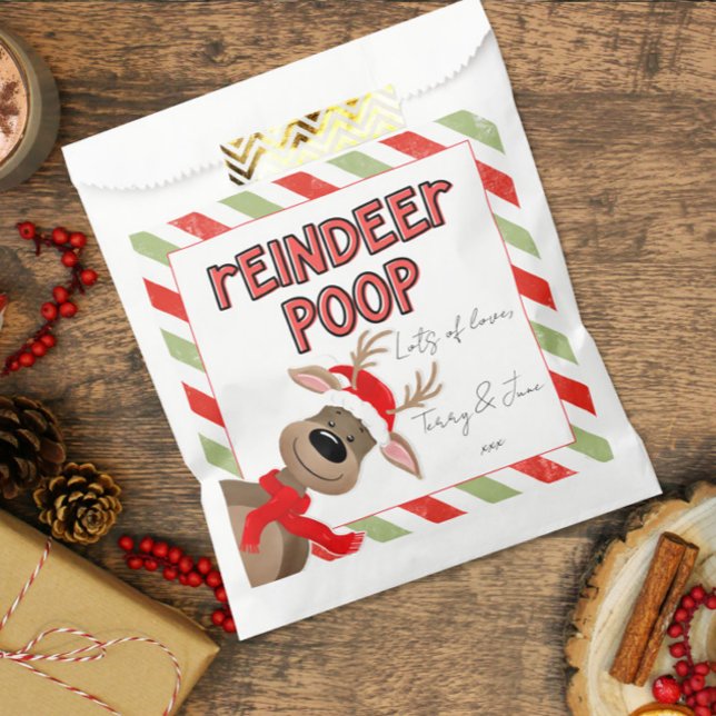 Sacolinha Engraçado Reindeer Poop Natal Favor Holiday Bag (Criador carregado)