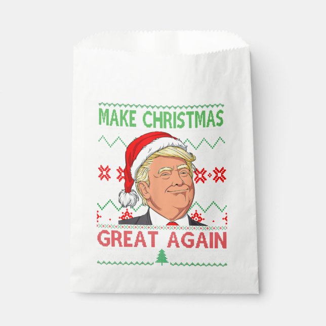 Sacolinha Engraçado Trump Torne Excelente De Natal Novamente (Frente)