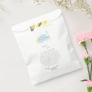 Sacolinha Entrega Especial de Stork Dourada Starlit Baby Boy