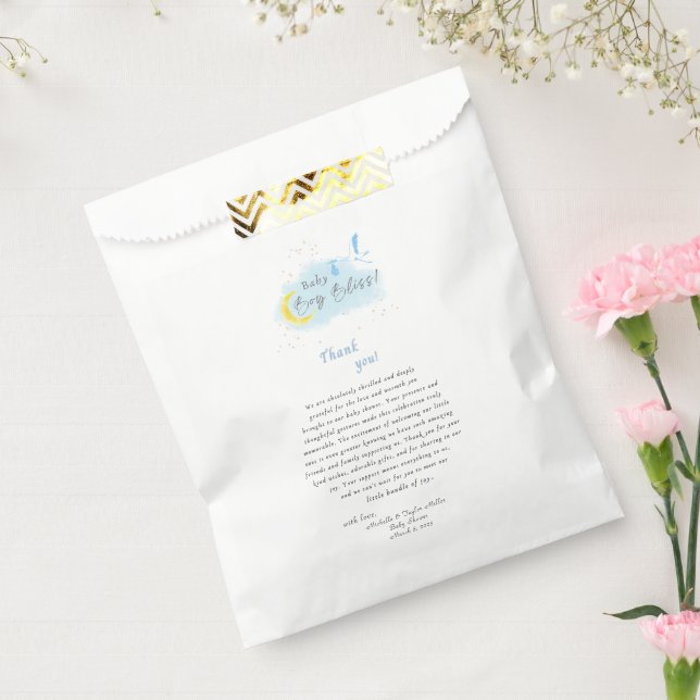 Sacolinha Entrega Especial de Stork Dourada Starlit Baby Boy (Selado)