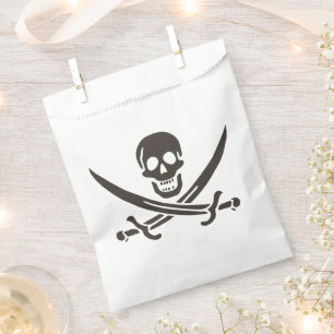 Sacolinha Espadas do Crânio Obsidiana Bandeira pirata de Cal
