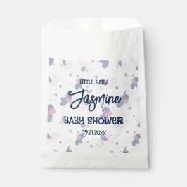 Sacolinha Espetáculo de elefantes de banda desenhada em azul