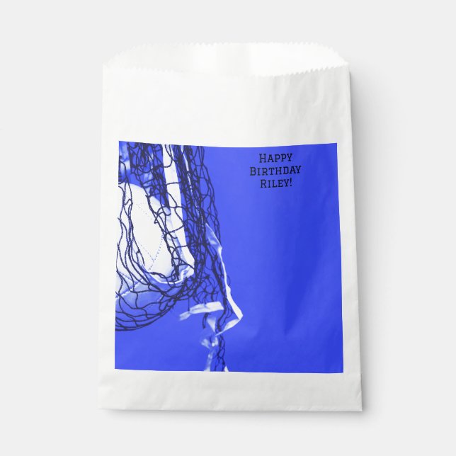 Sacolinha Esportes De Rede Azul De Teto E Voleibol (Frente)