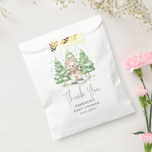 Sacolinha Esqui No Chá de fraldas De Inverno De Feliz