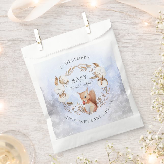 Sacolinha Esquilo De Frota De Algodão De Natal (Cortado)