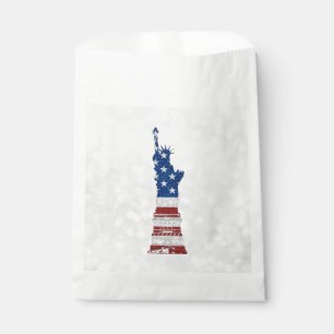 Sacolinha Estátua da Liberdade 4 de julho Glitter