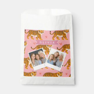 Sacolinha Estética Personalizada Rosa Tigre Chic Irreverente