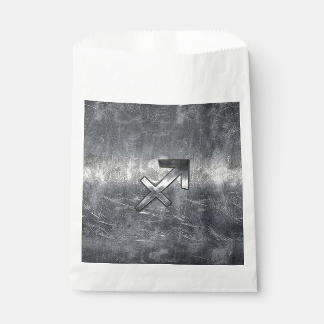 Sacolinha Estilo de Aço em Desgaste Sagitário Zodiac Grunge (Frente)