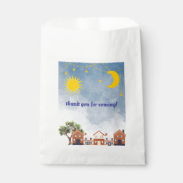 Sacolinha Estrelas, Lua e Chá de fraldas com tema Sun