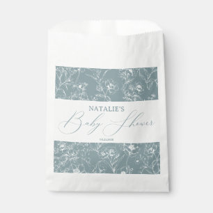 Sacolinha Eterno Vintage Chá de fraldas Azul Floral