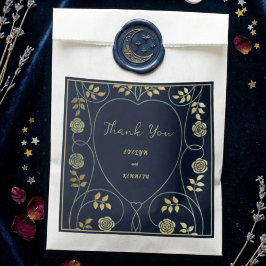 Sacolinha Ethereal Navy Vintage Art Nouveau Wedding 
