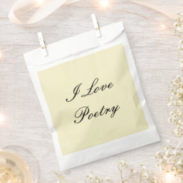 Sacolinha Eu Amo Bolsas De Poesia Favor (Creme & Black)