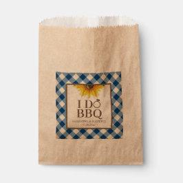 Sacolinha Eu faço CHURRASCO Gingham e Sunflower